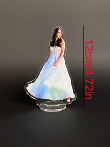 Customized Acrylic Photo Stand, Personalized Photo Gift, Unique Memorabilia, Birthday, Anniversary Gift, Multi-Functional, Anti-Mold, Decorative, Exquisite, High-Quality, Cute, Modern, Customized, Unique, Personalized, Ideal Gift For Boyfriend, Dad, Mom, Family, Friends, Son, Daughter, Kids, Suitable For Kitchen, Dining Room, Bedroom, Office, Living Room, Home, Garden - Round Bottom Sign - View 2