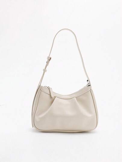 新款女士单肩包，百搭褶皱云朵包，时尚腋下包，清新百搭的单肩/斜挎包，大容量法棍包