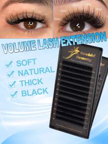 Orchid Lashes Extensiones de pestañas individuales de visón para belleza de orquídeas, 12 filas, mate negro, volumen C Curl, extensiones de pestañas naturales clásicas rusas suaves, pestañas postizas de visón premium y cashmere, insumos para maquillaje de salón de belleza, longitudes de 8 a 15 mm
