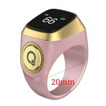 电子念珠计数器，OLED 数字念珠计数器，穆斯林伊斯兰祈祷智能戒指，男女通用 Azan 闹钟，手指计数器，提醒器，祈祷追踪器，祈祷戒指 - 粉色 - 查看 13