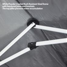 Carpa con dosel para fiestas al aire libre, carpa plegable de 10 x 20 pulgadas con 6 paredes laterales, bolsa de transporte, resistente a los rayos UV y al agua, carpa resistente con altura ajustable para eventos al aire libre para patio de bodas - Azul - Ver 8