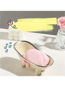 蝴蝶皂盒浴缸皂盘 - 可爱创意皂盘架，台面排水皂盒浴室配件，节省空间的设计，适用于有组织的浴室台面家居浴室装饰秋季装饰返校