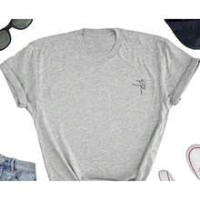 Ballerina Lover Shirt, Ballet Lover T-Shirt, Ballet T-Shirt, Ballet Tee, Cute Ballerina Shirt, Ballet Top, Dance Gift, Cute Dancer T-Shirt Summer Shirts Short Sleeve Shirts For Women Summer Tops Comfortable Cotton - 灰色 - 查看 2