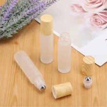 Set de 6 piezas/12 piezas Botellas de vidrio rellenables de 10 ml con bolas roladoras de acero inoxidable para aceites esenciales, muestras de perfume