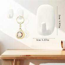 Gancho adhesivo, gancho blanco moderno y sencillo para cocina, baño, oficina, sala de estar, sin daños, adecuado para colgar ropa, utensilios de cocina, artículos de tocador, 1/2/5/10/20 piezas