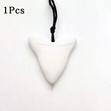 1pc Baby Chew Teether Necklace, Silicone Chewy Necklace Sensory Teether Toys, Sensory Chew Necklace Bundle For Kids With Teething, ADHD, Biting Needs, Oral Motor Chewy Teether, For Boys & Girls