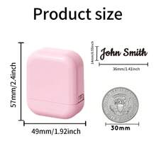 1 pieza Sellos personalizables con firma, sellos de caligrafía, sellos de nombre en cursiva, sellos de nombre, sellos de caligrafía, sellos de etiquetas de texto, sellos de firma comercial, impermeables, estilo simple - Multicolor - Ver 11