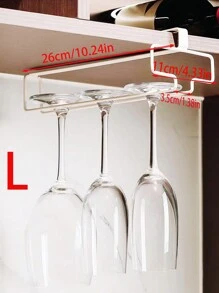 1pc Light Luxury Red Wine Cup Holder, Non Perforated Cabinet Hanger, Cup Organizer, Kitchen Multi-Purpose Storage Rack, Closet Shelf, Red Wine Cup Tall Cup Storage And Organization, Home Decoration,Mother's Day,Gift For My Mother - Multicolor - View 3