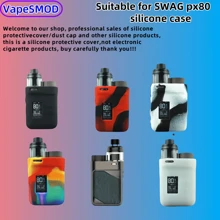 Vỏ bảo vệ bằng silicon cho thiết bị VapeSMOD SWAG PX80 Vape, Thiết kế có kết cấu, Chống bụi và rơi - Nhiều màu - Xem 3