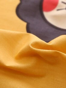 3 件套数码印花幼儿园床上用品套装（1 件羽绒被套 + 1 件床垫保护套 + 1 件枕套），儿童午睡床单，亲肤拉绒床垫套床上用品套装，360 度防滑