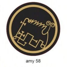 AMY Sigil 25 Cm Goetia Seal Solomonic Daemons King Solomon Sigils Of Goetia LUCIFERIAN Ritual High Ceremonial Magic Tarot ALTAR - 黑色和金色 - 查看 1
