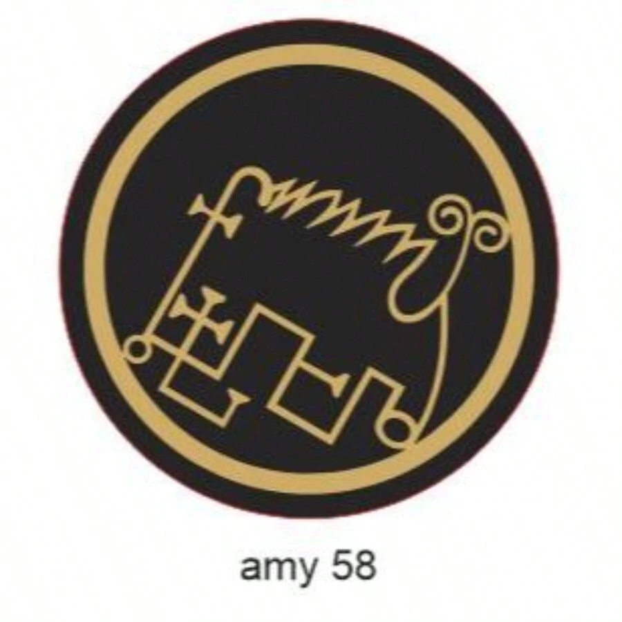 AMY Sigil 25 Cm Goetia Seal Solomonic Daemons King Solomon Sigils Of Goetia LUCIFERIAN Ritual High Ceremonial Magic Tarot ALTAR - 黑色和金色 - 查看 1