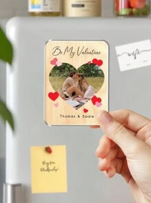 Presente Personalizado para Casais, Ímã de Geladeira com Foto Personalizada de Casais, Ímã Seja Meu Namorado(a), Presente de Dia dos Namorados para Namorado(a), Ímã de Casal, Presente Ímã de Geladeira Personalizado de Tamanho Grande - Decoração de Foto e Música de Bottom Personalizada - Ter uma música de Bottom naquele momento - Multicolorido - Visão 6
