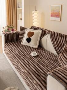 1 tấm đệm ghế sofa dày bằng vải nhung, vỏ bọc ghế sofa chống trượt, mềm mại và thoải mái, hiện đại, chống bụi, có thể giặt bằng máy, thích hợp cho phòng ngủ, văn phòng, phòng khách, ghế sofa hình chữ L có 1/2/3/4 chỗ ngồi, mùa thu/đông - Cà phê nâu - Xem 5