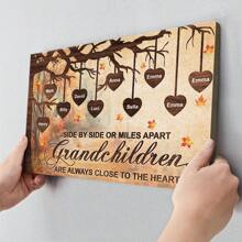 Catygift Grandkids Make Life Grand Custom Photo Framed Canvas, Personalized Home Decoration For Family, Custom Wall Art For Living Room, Birthday And Graduation Gift, Personalized Keepsake - As Shown - View 4