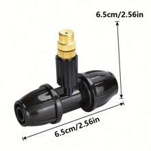 1 pieza Boquilla de pulverización de agua con temporizador, boquilla pulverizadora de neblina de uso doméstico, suministros para eliminar el polvo con nebulizador para plantas de jardinería - Negro - Ver 2