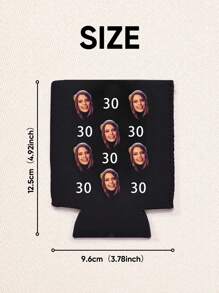 1Pc Custom Can Cooler Sleeve, Custom Can Koozie, Custom Koozie With Face And Number, Personalized Koozie, Koozies For Cans, Koozie, Drink Koozie, Black/White/Pink/Blue Color, Gift For Bachelor Party, Birthday Party, Christmas Gifts, Ideal For Valentine's Day, Mother's Day, Father's Day, Birthdays, Unique Gift For Couples, Family, Friends, Gift For Him, Gift For Her Water Bottle, Multi-Functional, Adjustable, Anti-Mold, Ornamental, Reusable, Exquisite, Adorable, High-Quality, Unique, Ideal Gifts For Him, - Black - View 7