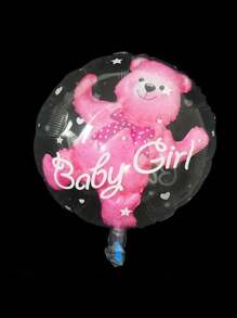 New 24 Inch Transparent Teddy Bear Ball With Aluminum Film Balloon, BABY Teddy Bear Set, Birthday Party Decoration