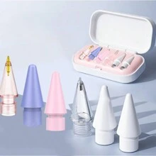 Kit de 6 paquets de mines de crayon de rechange avec étui compatibles avec Apple Pencil, mines de crayon compatibles mises à niveau avec Apple 2e et 1ère génération Pro USB-C, et crayon numérique Crayon, mines de crayon à pointe fine, ensembles de crayons pour iPad Pro