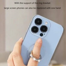 1PC 360° Rotating Crystal Rhinestone Phone Ring Holder Universal Transparent Finger Ring Stand Compatible With All Mobile Phones - Multicolor - View 7