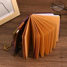 1 Copy/2 Copies/3 Copies/5 Copies/6 Copies/Gift Box Set/Vintage Soft Leather Hardcover Notebook With 200 Pages. It Features A Hollow-Out Design On The Cover, A Satin Ribbon Bookmark, An Anchor Decoration, Metal Edges For Fixation, And Eye-Protecting Paper. It Is Suitable For Office Business, Campus Life, Daily Use And As A Holiday Gift. It's A High-Quality Office Meeting Notebook, Diary, Journal And Record Book.