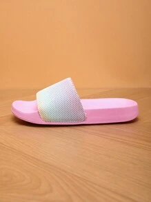 儿童泡沫拖鞋，轻便防滑软底可爱中码儿童家居休闲系带简约女童粉色/紫色沙滩凉鞋 - 紫色 - 查看 9