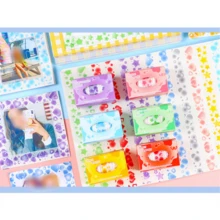 3pcs Washi Tape Set, Decorative Scrapbooking Adhesive Tapes For DIY Planner, Card Frame, Sticker - Multicolor - View 6