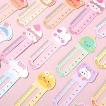 25 Stück/Packung Cartoon-Lineal Lesezeichen, kreative Papier Schreibwaren Geschenke, niedliches Lese-Lesezeichen Karte - Verschiedenfarbig - Übersicht 7