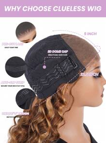 5x5 Highlight Wear Go Glueless Wigs Loose Deep Human Hair Honey Blonde Ombre Lace Front Wigs Deep Wave P4/27 Pre Cut No Glue Lace Ready To Wear Wigs For Beginners - SP4/27 - View 5