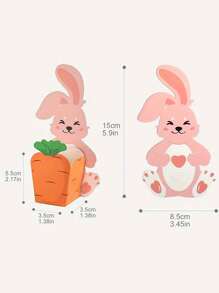 10/20/30 piezas Cajas de regalo con diseño lindo de conejo de dibujos animados, ideales para regalos de cumpleaños, decoración, envoltorios de dulces, fiestas de boda, fiestas, fiestas de cumpleaños, pascua, día de San Valentín