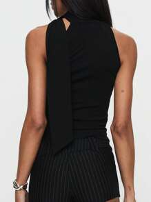 Women Tank Tops & Camis - 黑色 - 查看 8