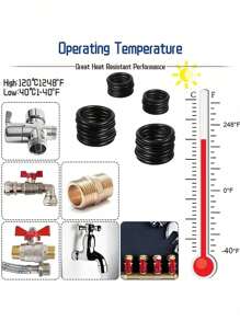 200/225pcs Oil-Resistant Rubber O-Rings Combination Set In 18 Sizes For Sealing Gaskets,Perfect For Automotive, Plumbing, And Air/Gas - Black - View 4