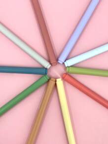 10入組素色塑膠中性筆 - 彩色 - 查看 6