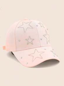 1 件装少女铆钉星星棒球帽太阳帽