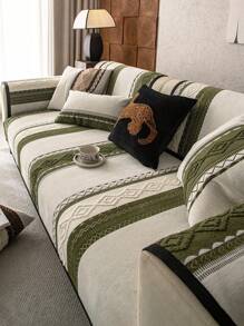 1 Stück Winter Dicke Plüsch Sofa Überwurf, Jacquard Plüsch Material, Anti-Staub Anti-Rutsch Sofa Abdeckung, Stil, Staubdicht, Waschbarer Sofa Decke, Warme Sofa Abdeckung für den Winter