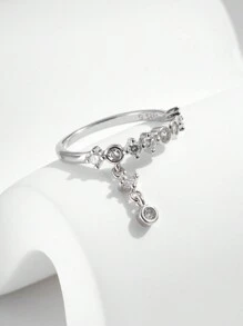 MODIAN 925 Sterling Silver High-Fashion Sparkling Round Zirconia Charms Finger Rings For Women Party Fine Jewelry