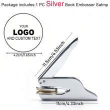 1 Stück personalisierter Initialen Buchprägerstempel, personalisierter Bibliotheksstempel, Scrapbooking Prägegerät, personalisierter Umschlagprägerstempel, Handprägegerät, Initialen Prägerstempel, Datumsprägerstempel, Hochzeits-Prägungsstempel, Papier-Prägungsstempel, für Geschäft/Arbeit/Büro modern, vintage, Cartoon, Kawaii, personalisiert, Mitarbeiter, Kunden, Studenten, für Geschäft/Arbeit/Schulanfang, für Universität, saisonale Auswahl, Büro & individualisierte Stempel