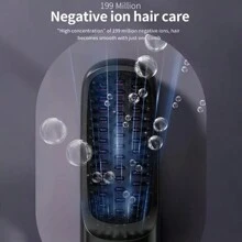 无线直发梳，便携式负离子热梳，适合质地柔软的直发或微卷发，防烫设计，连续使用时间为 30 分钟，35W USB 可充电直发梳，具有 3 种温度设置，30 秒快速加热，2000mAh 大容量电池，节日的完美礼物 - 黑色 - 查看 10