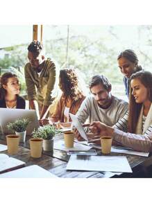 9盎司棕色纸杯，棕色一次性纸咖啡杯，无瑕疵纸杯，适用于冷热饮，适合聚会、家庭、办公室使用，未漂白棕色热咖啡杯 - 彩色 - 查看 5