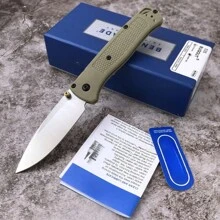 BM 535 Outdoor Pocket Folding Knife 440C Steel Blade Nylon Fiberglass Handle Tactical Survival Portable Knife EDC Tool With Pocket Clip - BM 535 刀總長19.8CM 刀刃長7.5CM - 查看 3