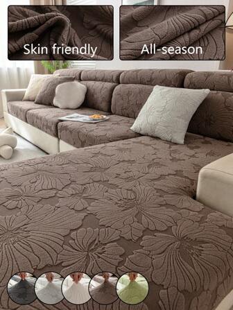 1件提花弹力沙发垫套 - 弹性贴合，纹理抗拉，可机洗，提升客厅舒适度，适合单人、双人、三人及四人沙发坐垫：经典款式，面料保护，无装饰，防滑，宠物友好！生日毕业礼物 沙发套 沙发套 沙发套 房间装饰 客厅装饰