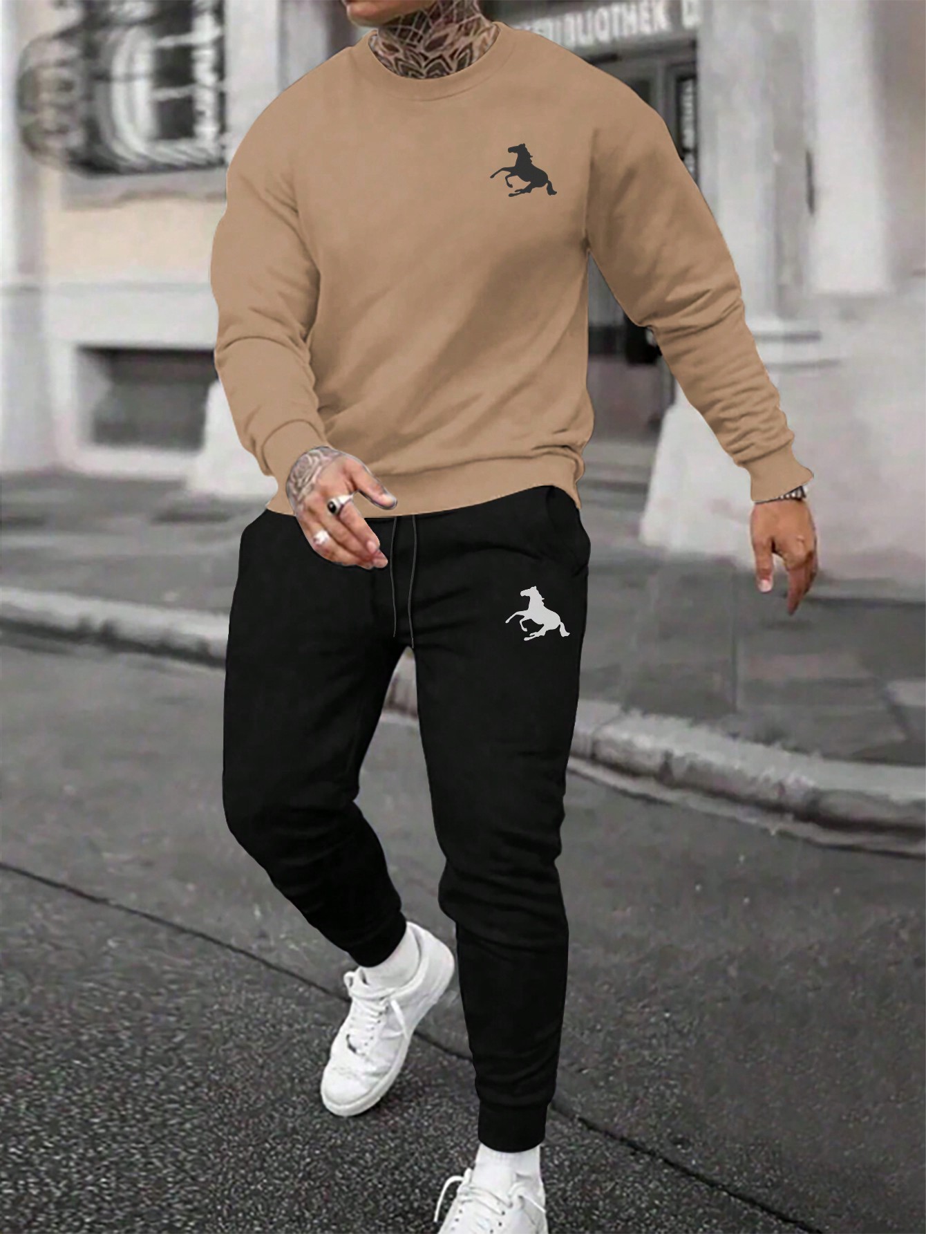 بدلة رياضية مريحة وناعمة للرجال للاستخدام اليومي ف...