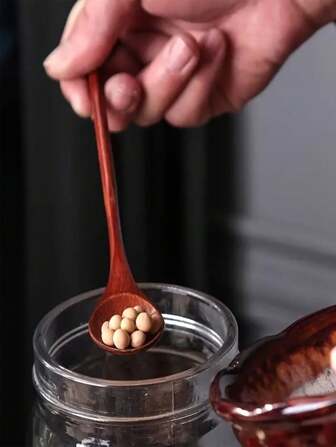 1/2/5/6/10 st återanvändbara träskedar för kaffe, honung, mjölk och yoghurt - kreativ blandnings- och dessertsked, lämplig för fest, kök och restaurang