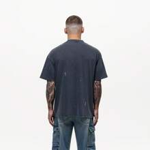 Good for Nothing Abstract Paint Grey T-Shirt - Grey - View 3