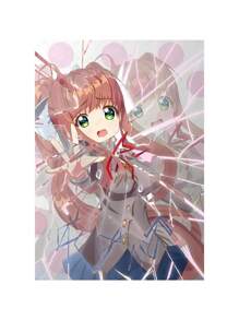 1 件装游戏 Doki Literatuare Club 动漫海报帆布画墙壁艺术印刷防水家居客厅卧室酒吧美学装饰无框架 - 彩色 - 查看 22