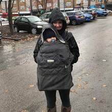 Bebear Breathable Sun Cover For Baby Carrier And Pram Universal Hoodie Baby Carrier Cover Universal Baby Mosquito Net & Buggy Sun Shade, Animal - Dusty Purple - View 3