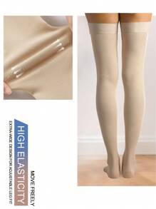 Women's 20-30 MmHG High Compression Knee High Socks Breathable & Soft Slimming Leg Open Toed Socks