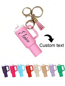Móc khóa cốc mini tùy chỉnh, Móc khóa cốc dễ thương cá nhân hóa, Móc khóa cốc tùy chỉnh của chúng tôi mang đến nét cá nhân độc đáo thông qua dịch vụ khắc tùy chỉnh. Khách hàng có thể khắc tên hoặc tùy chỉnh thông điệp để tạo ra một phụ kiện độc nhất vô nhị, lựa chọn từ bộ sưu tập 11 màu sắc tươi sáng để phù hợp với mọi phong cách hoặc cá tính. Móc khóa & Phụ kiện tùy chỉnh, Dễ dàng sử dụng - Nhiều màu - Xem 1