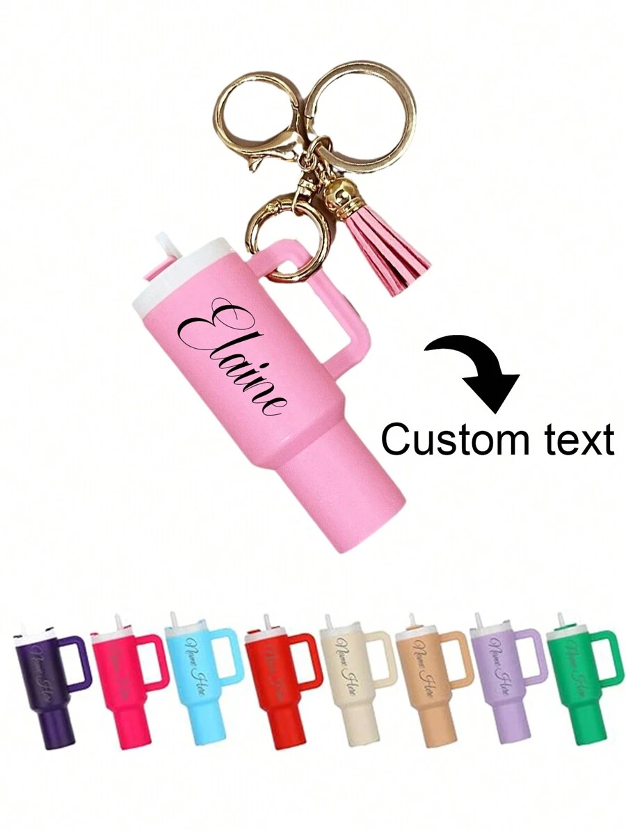 Móc khóa cốc mini tùy chỉnh, Móc khóa cốc dễ thương cá nhân hóa, Móc khóa cốc tùy chỉnh của chúng tôi mang đến nét cá nhân độc đáo thông qua dịch vụ khắc tùy chỉnh. Khách hàng có thể khắc tên hoặc tùy chỉnh thông điệp để tạo ra một phụ kiện độc nhất vô nhị, lựa chọn từ bộ sưu tập 11 màu sắc tươi sáng để phù hợp với mọi phong cách hoặc cá tính. Móc khóa & Phụ kiện tùy chỉnh, Dễ dàng sử dụng - Nhiều màu - Xem 1