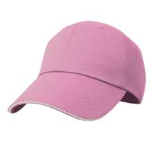 Result Herringbone Baseball Cap (Pink/White) - 220gsm 100% Cotton - 粉色 - 查看 2